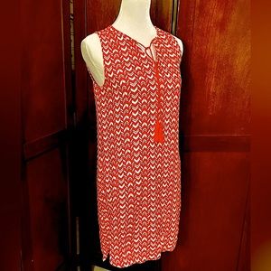 Beach Lunch Lounge Orange and White Dress xs